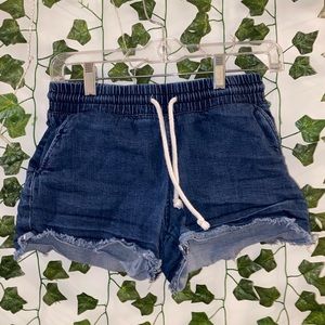 Dark Blue Shorts With Drawstring